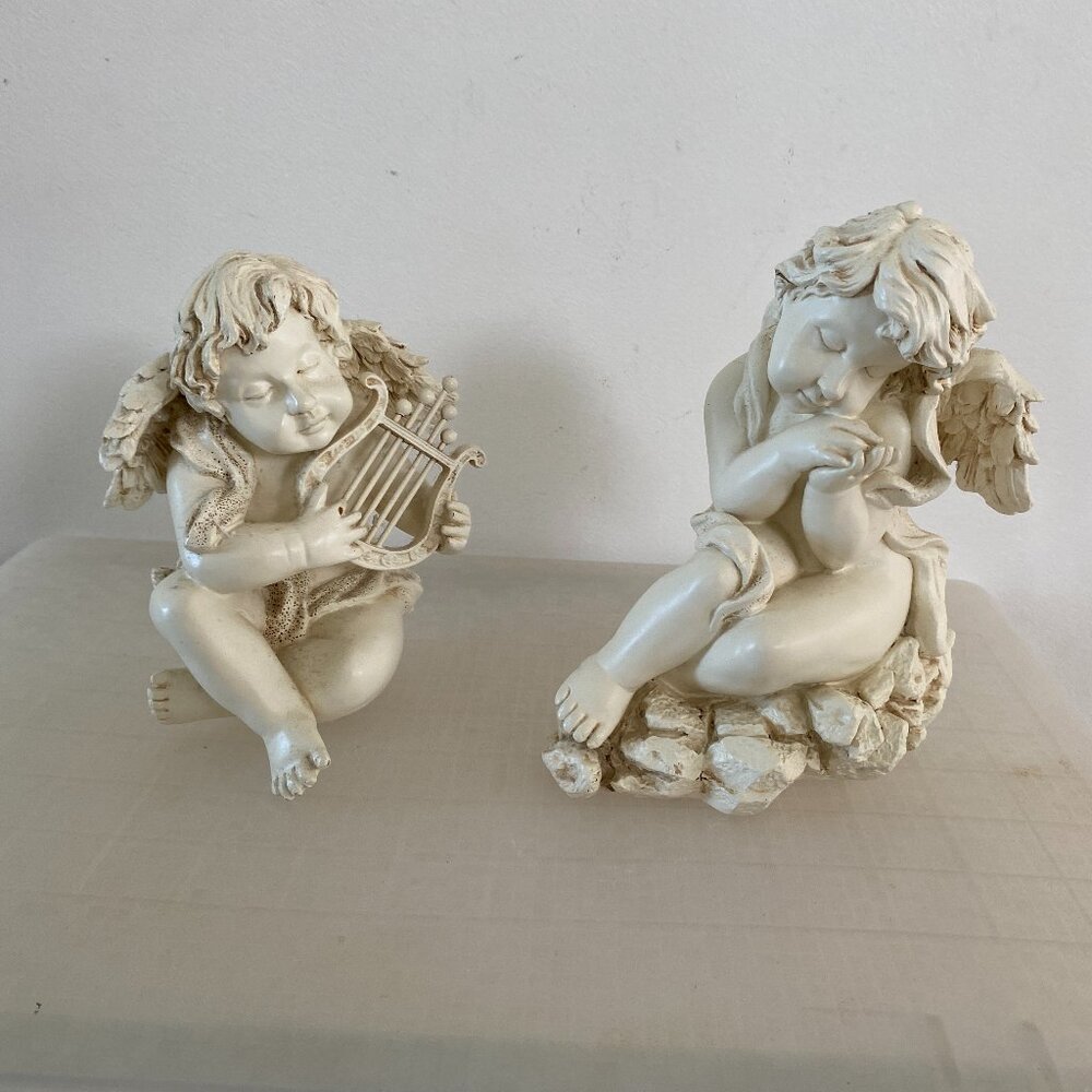 Cherub Sculptures – Set of 2